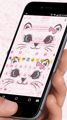 Cute Cat Emoji Keyboard Theme स्क्रीनशॉट 7