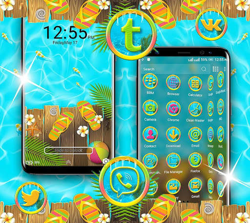 Cool Summer Launcher Theme screenshot 6