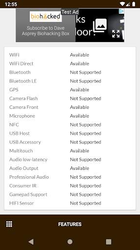 Device Info Hardware & Software config for Android screenshot 1