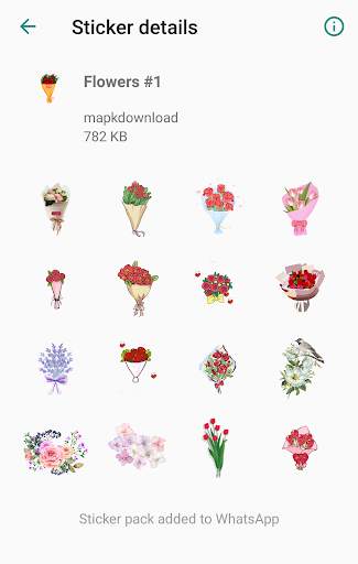 Stickers for Whatsapp WAStickerApps Flowers screenshot 1