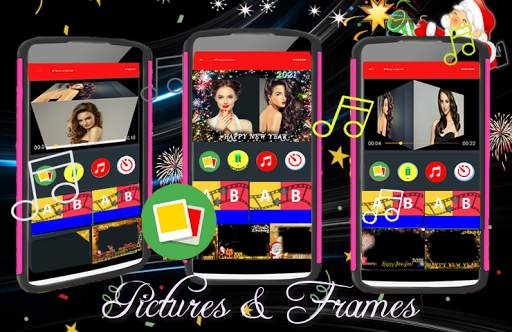 Happy New Year Photo Frames Video Maker With Song screenshot 2