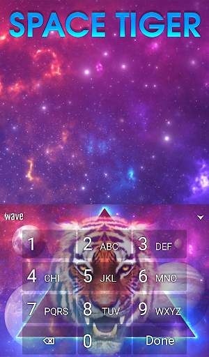 Space Tiger Animated Keyboard   Live Wallpaper screenshot 5