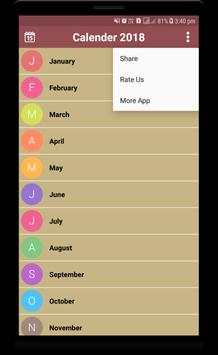 Calendar 2018 New screenshot 4