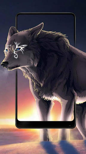 3D White ice wolf theme screenshot 6
