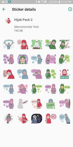 Stiker WA Hijab Muslim - WAStickerApps Whatsapp screenshot 4