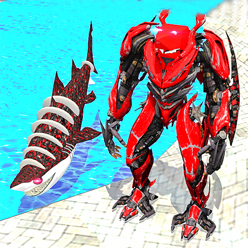 Warrior Robot Shark Game:Angry Shark Simulator App icon