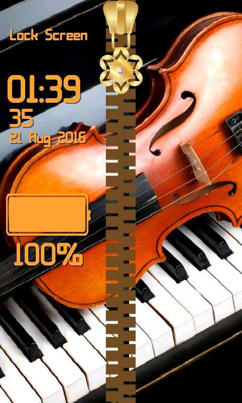 Piano Zipper Lock Screen screenshot 6