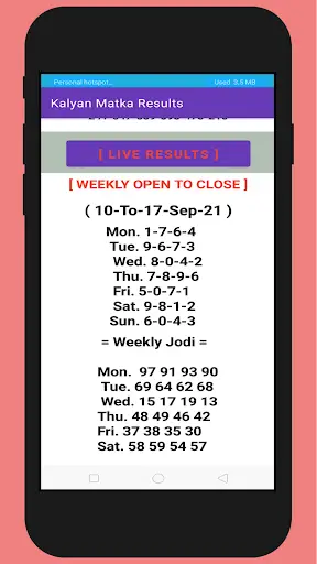 Kalyan Matka | kalyan chart screenshot 2