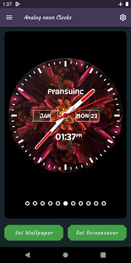 Neon Clock Live Wallpapers screenshot 4
