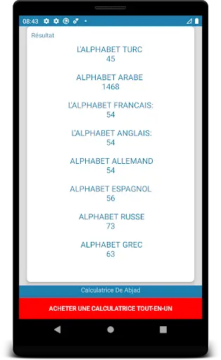 Abjad Calculator | Numérologie | Ebced screenshot 2