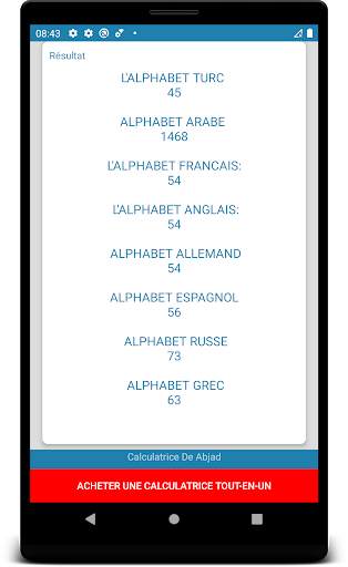 Abjad Calculator | Numérologie | Ebced screenshot 2