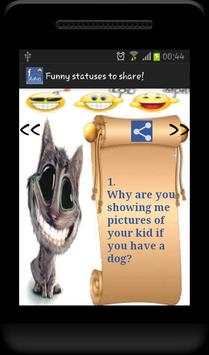 Funny statuses to share! :) screenshot 1