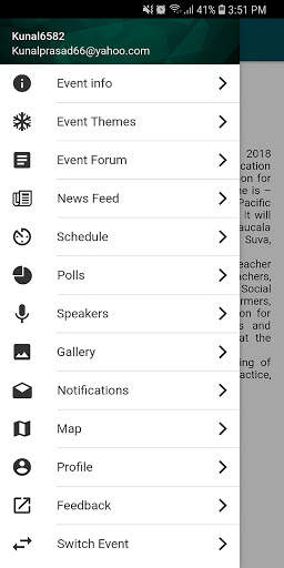 USP Events App screenshot 2