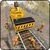 Indian Train Track Construction: Train Games 2017 logo