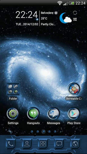 Blue Galaxy GO Launcher Theme screenshot 1