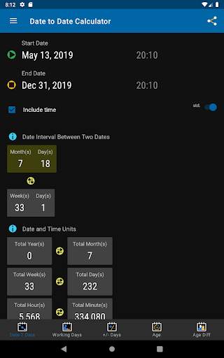 Date Calculator 12 تصوير الشاشة