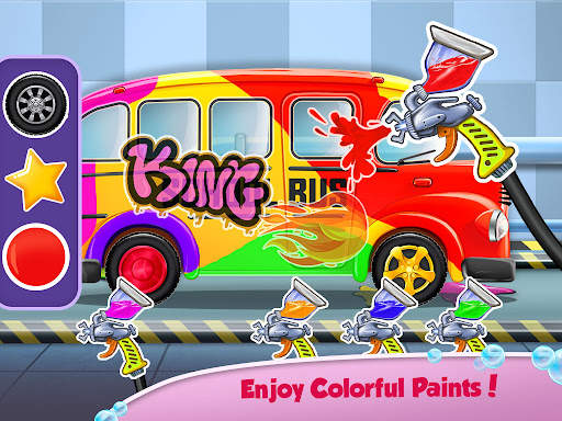 School Bus Wash & Repair Game screenshot 1