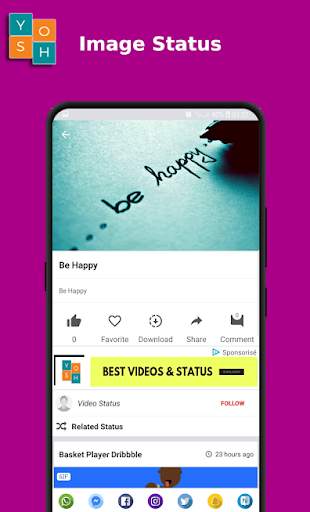 YOSH - Full Screen Videos Status & Downloader screenshot 3