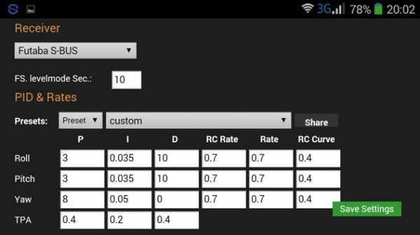 KISS FC Android GUI screenshot 4
