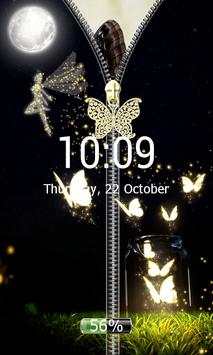 Butterfly Zipper Screen Lock screenshot 2