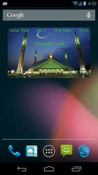 Sahur ve Iftar vakti Widget screenshot 1