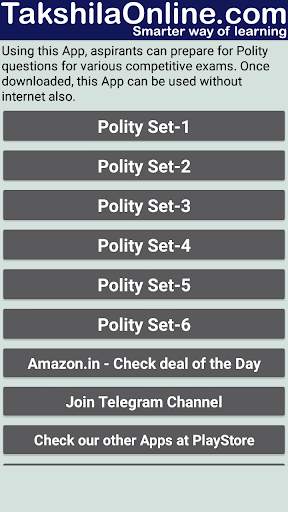 Indian Polity - Indian Constitution MCQ Quiz скриншот 2