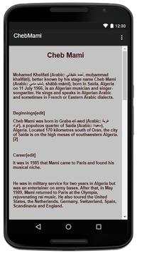 Cheb Mami Music Lyrics screenshot 2