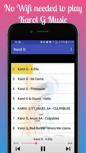 Karol G MP3 Free Offline Music No Internet No Data screenshot 2