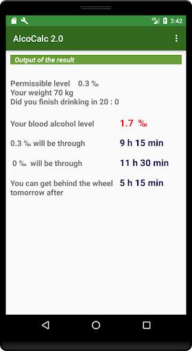Breathalyzer test (alcohol calculator) AlcoCalc screenshot 3