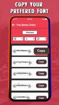 Name Creator For Free Fire - Nickname Generator screenshot 4