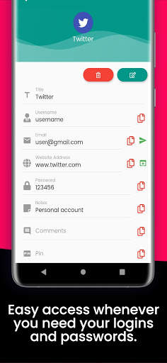DroidPass Password Manager & Password Keeper screenshot 4