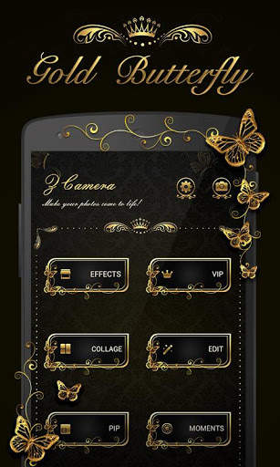 Z CAMERA GOLD BUTTERFLY THEME screenshot 1