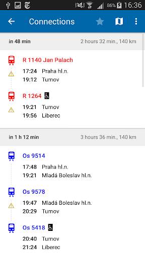 Czech Public Transport IDOS screenshot 5