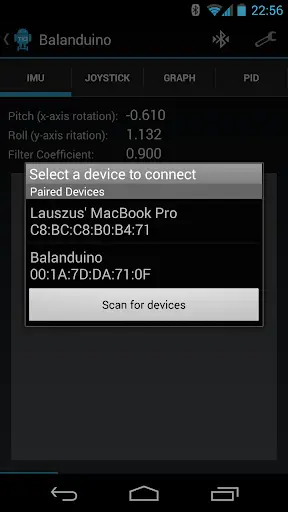 Balanduino Android App screenshot 2