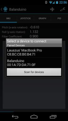Balanduino Android App screenshot 2