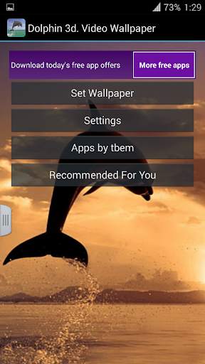 Dolphin 3d. Video Wallpaper स्क्रीनशॉट 5