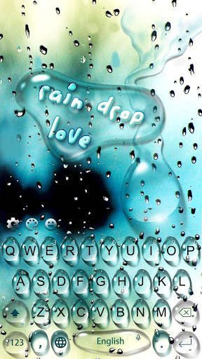Rain Drop Love Keyboard screenshot 1