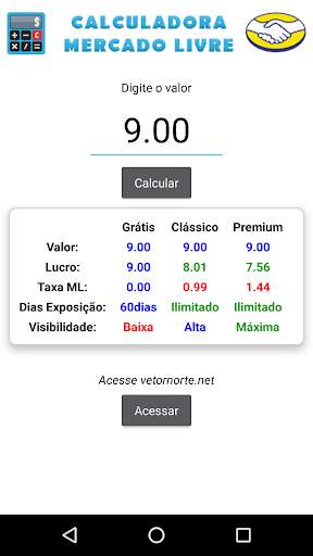 Calculadora Mercado Livre 3 تصوير الشاشة