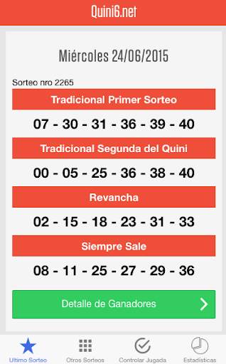 Quini 6 Resultados screenshot 1