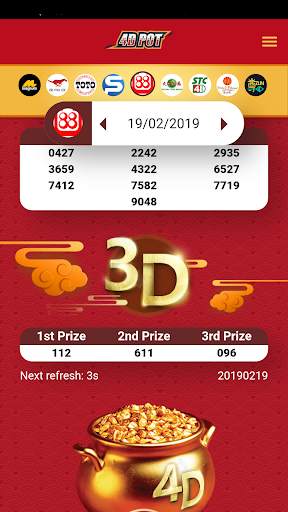 4D POT - 4D Live Result 4DPOT.COM 3D 5D 6D screenshot 4