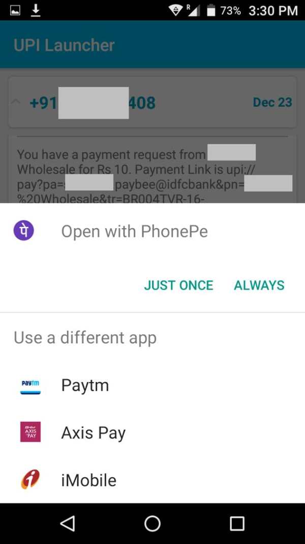 UPI Launcher - Launch UPI from SMS screenshot 4