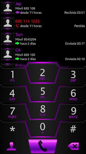 THEME DARKCITY PURPLE EXDIALER screenshot 1