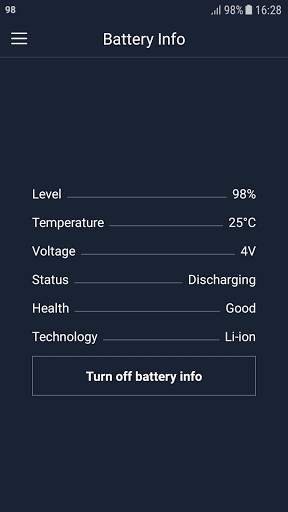 Show Battery Percentage & Info On Status Bar screenshot 2