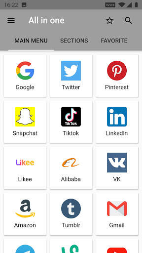 All social media and social networks in one app screenshot 1