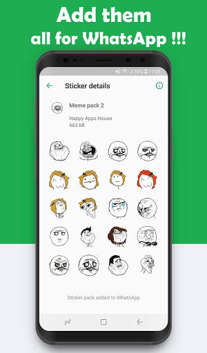 Meme stickers for WhatsApp screenshot 2