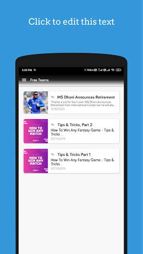 Free Teams -My11Circle, Myteam11, BalleBaazi Teams screenshot 6
