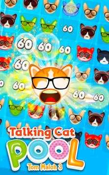Talking Cats Pool Tom Match 3 screenshot 2