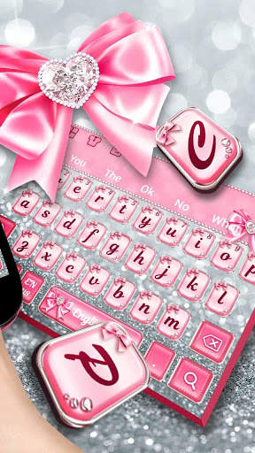 Pink Diamond Bow Keyboard screenshot 2