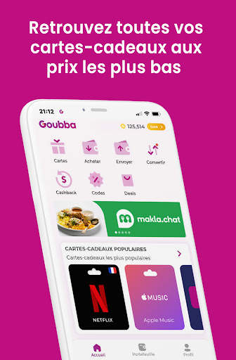 Goubba: Cartes cadeaux screenshot 2