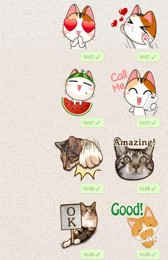 Funny Cat stickers - WAstickerapps स्क्रीनशॉट 2